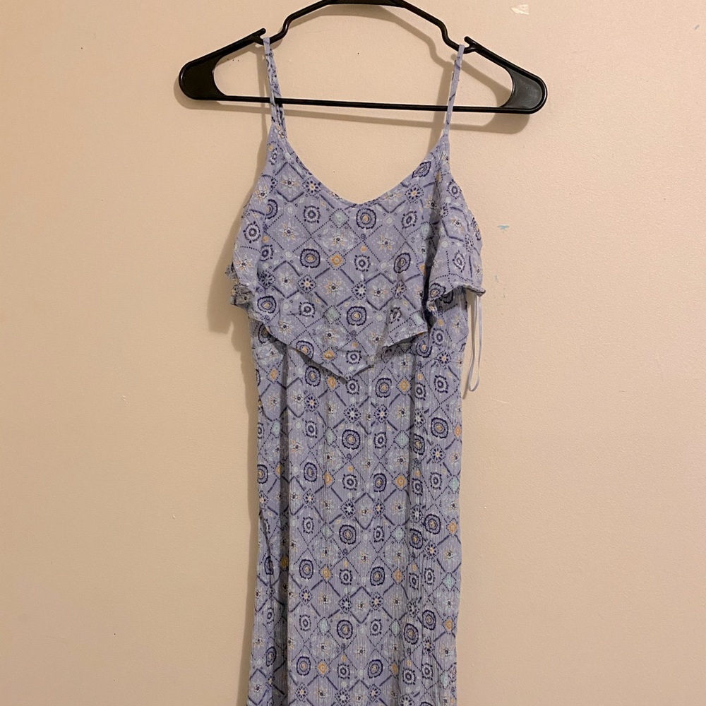 Mudd Long Printed Maxi Dress Slit Front